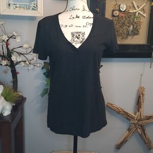 Adidas v neck paint splatter t shirt womens medium